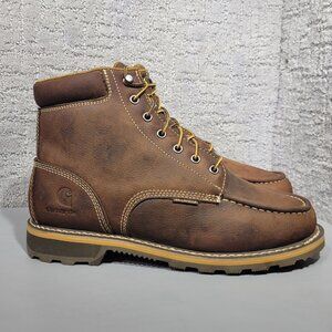Carhartt CMW6197 Men's Size 10W Brown Leather 6" Soft Toe Waterproof Work Boots